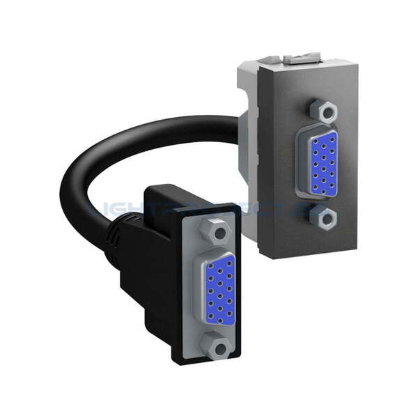 SCHNEIDER ELECTRIC MGU3.432.12 UNICA HD15 ИЗЛАЗ, ЖЕНСКИ ГРАФИТ 1M