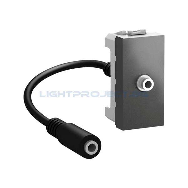 SCHNEIDER ELECTRIC MGU3.433.12 UNICA МИНИ ЖАК 3.5MM ГРАФИТ 1M