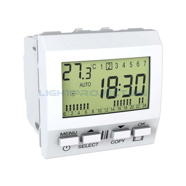 SCHNEIDER ELECTRIC MGU3.541.18 ПРОГРАМИРУЕМ ВРЕМЕВИ КЛЮЧ UNICA БЯЛ