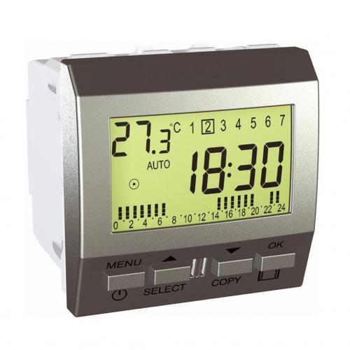 SCHNEIDER ELECTRIC MGU3.545.30 ЧАСОВНИК АЛАРМА UNICA TOP АЛУМИНИЙ