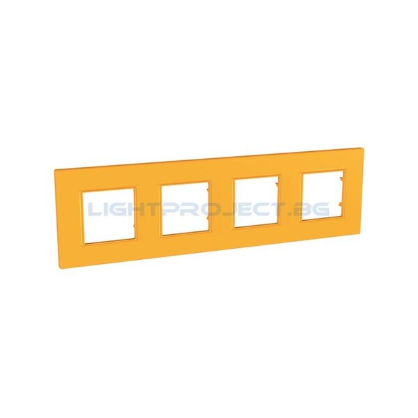 SCHNEIDER ELECTRIC MGU4.708.29 ДЕКОРАТИВНА РАМКА ЧЕТВОРНА ЦИТРУС UNICA QUADRO