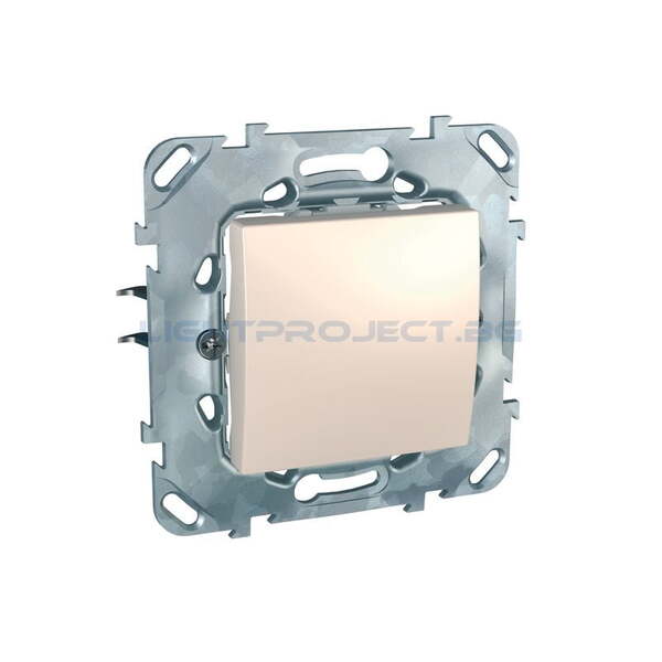 SCHNEIDER ELECTRIC MGU50.206.25Z UNICA СТЪЛБИЩЕН БУТОН СЛОНОВА КОСТ 2M