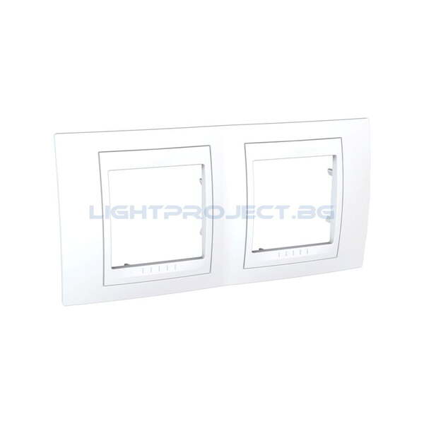 SCHNEIDER ELECTRIC MGU6.004.18 РАМКА UNICA PLUS ДВОЙНА БЯЛ/БЯЛ