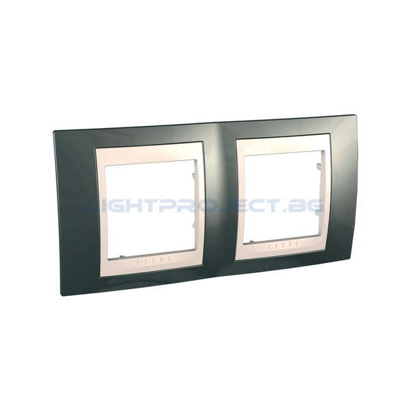 SCHNEIDER ELECTRIC MGU6.004.524 РАМКА UNICA PLUS ДВОЙНА ШАМПАНСКО/СЛОНОВА КОСТ