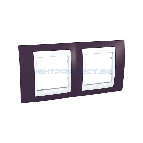 SCHNEIDER ELECTRIC MGU6.004.872 РАМКА UNICA PLUS ДВОЙНА ГРАНИТ/БЯЛ