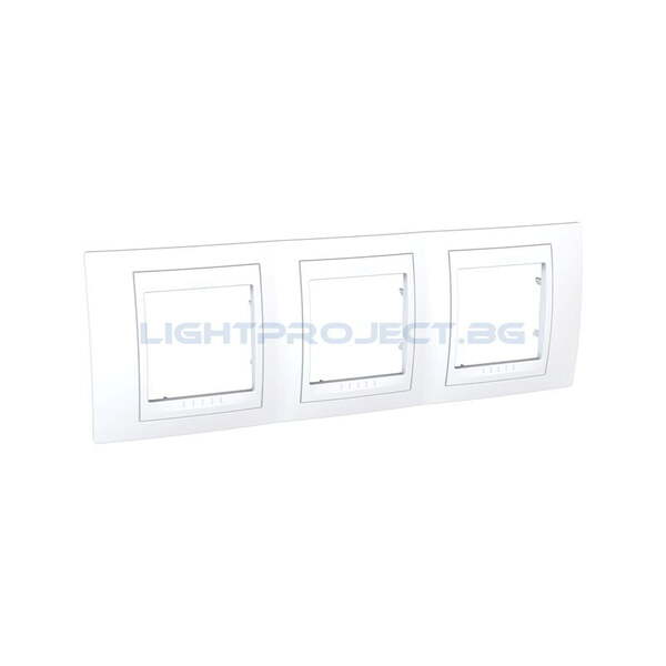 SCHNEIDER ELECTRIC MGU6.006.18 РАМКА UNICA PLUS ТРОЙНА БЯЛ/БЯЛ
