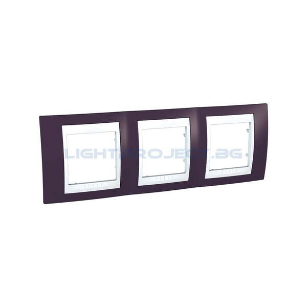 SCHNEIDER ELECTRIC MGU6.006.872 РАМКА UNICA PLUS ТРОЙНА ГРАНИТ/БЯЛ