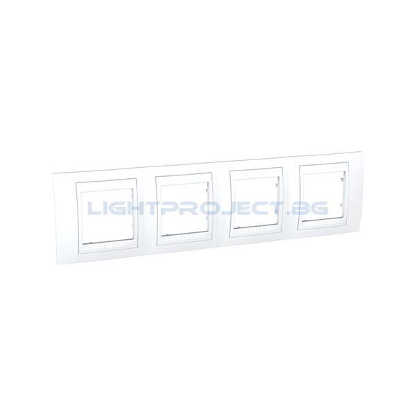 SCHNEIDER ELECTRIC MGU6.008.18 РАМКА UNICA PLUS ЧЕТВОРНА БЯЛ/БЯЛ
