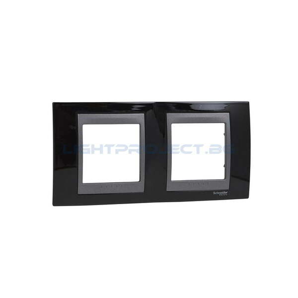SCHNEIDER ELECTRIC MGU66.004.293 ДЕКОРАТИВНА РАМКА ДВОЙНА РОДИЙ/ГРАФИТ UNICA TOP