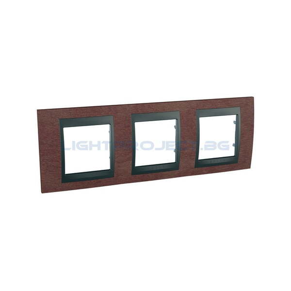SCHNEIDER ELECTRIC MGU66.006.2M4 РАМКА ДЕКОРАТИВНА РАМКА ТРОЙНА ТАБАКО/ГРАФИТ UNICA TOP