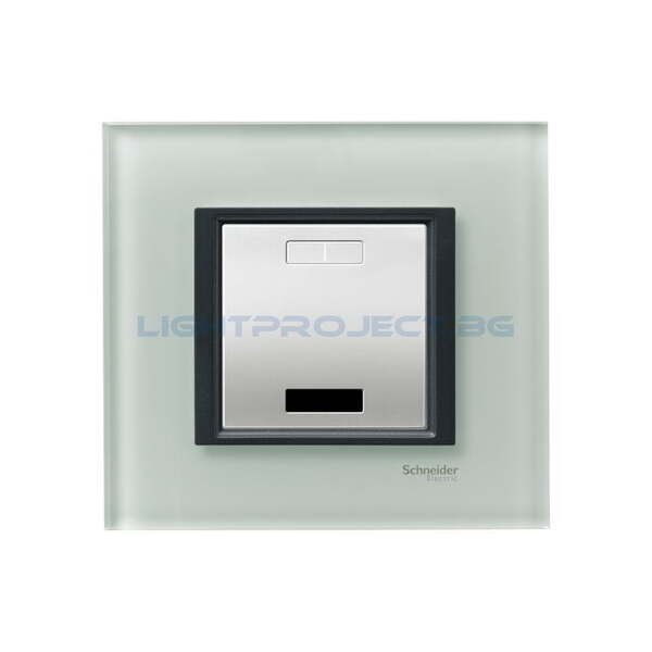SCHNEIDER ELECTRIC MGU68.002.7C3 РДЕКОРАТИВНА РАМКА ЕДИНИЧНА КРИСТАЛНО СИВО UNICA CLASS