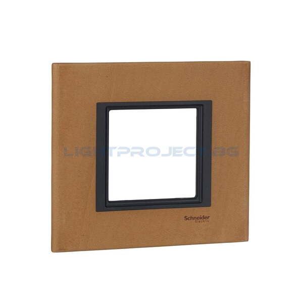 SCHNEIDER ELECTRIC MGU68.002.7P1 ДЕКОРАТИВНА РАМКА ЕДИНИЧНА КОЖА САХАРА UNICA CLASS