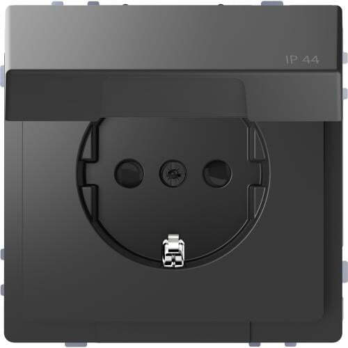 SCHNEIDER ELECTRIC MTN2314-6034 МЕХАНИЗЪМ КОНТАКТ ШУКО С ЛИЦЕВ ПАНЕЛ IP44 АНТРАЦИТ SYSTEM DESIGN ВЛАГОЗАЩИТЕН