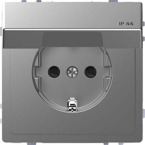 SCHNEIDER ELECTRIC MTN2314-6036 МЕХАНИЗЪМ КОНТАКТ ШУКО С ЛИЦЕВ ПАНЕЛ IP44 НЕРЪЖДАЕМА СТОМАНА SYSTEM DESIGN ВЛАГОЗАЩИТЕН