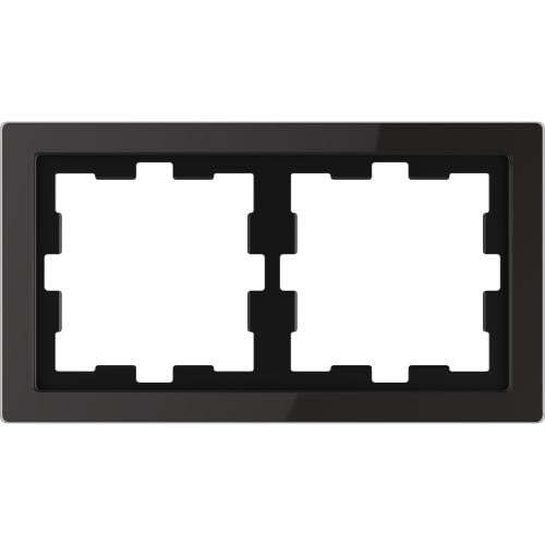 SCHNEIDER ELECTRIC MTN4020-6503 РАМКА ДВОЙНА СТЪКЛЕНА ЧЕРЕН ОНИКС D-LIFE GLASS MERTEN