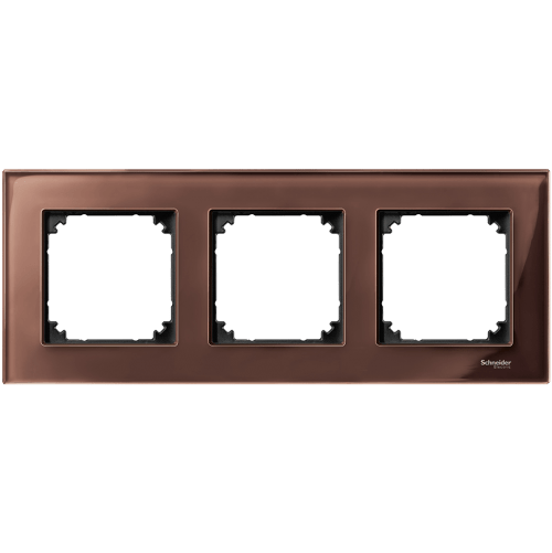 SCHNEIDER ELECTRIC MTN4030-3215 РАМКА ТРОЙНА СТЪКЛО МАХАГОН M-ELEGANCE GLASS MERTEN