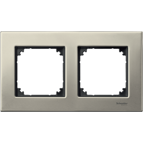 SCHNEIDER ELECTRIC MTN403205 РАМКА ДВОЙНА МЕТАЛ ТИТАН M-ELEGANCE MERTEN