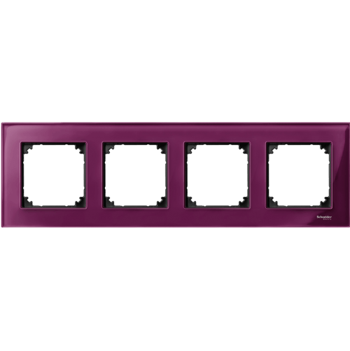 SCHNEIDER ELECTRIC MTN4040-3206 РАМКА ЧЕТВОРНА СТЪКЛО РУБИН M-ELEGANCE GLASS MERTEN