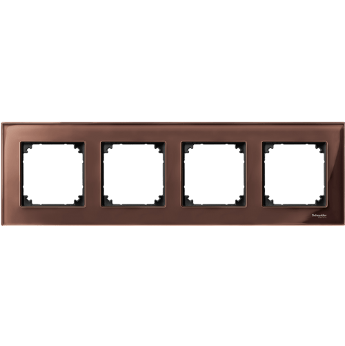 SCHNEIDER ELECTRIC MTN4040-3215 РАМКА ЧЕТВОРНА СТЪКЛО МАХАГОН M-ELEGANCE GLASS MERTEN