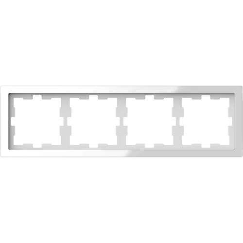 SCHNEIDER ELECTRIC MTN4040-6520 РАМКА ЧЕТВОРНА СТЪКЛЕНА КРИСТАЛНО БЯЛО D-LIFE GLASS MERTEN