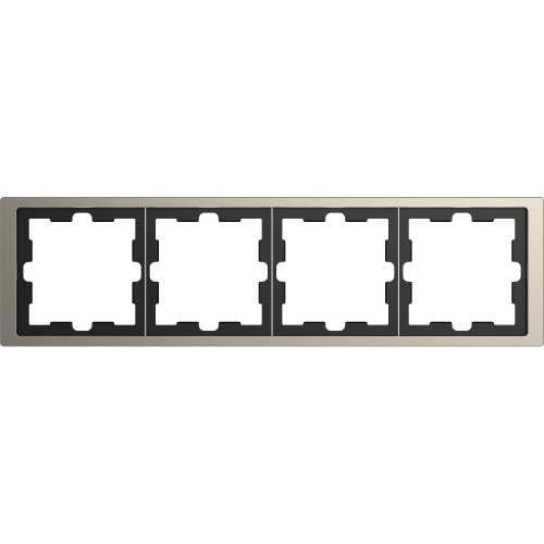 SCHNEIDER ELECTRIC MTN4040-6550 РАМКА ЧЕТВОРНА МЕТАЛНА НИКЕЛ D-LIFE MERTEN