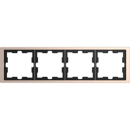 SCHNEIDER ELECTRIC MTN4040-6551 РАМКА ЧЕТВОРНА МЕТАЛНА ШАМПАНСКО D-LIFE MERTEN
