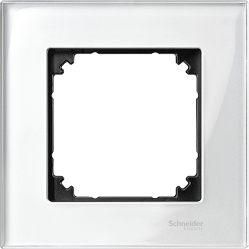 SCHNEIDER ELECTRIC MTN404119 ДЕКОРАТИВНА РАМКА ЕДИНИЧНА БЛЕСТЯЩО БЯЛО M-ELEGANCE GLASS MERTEN