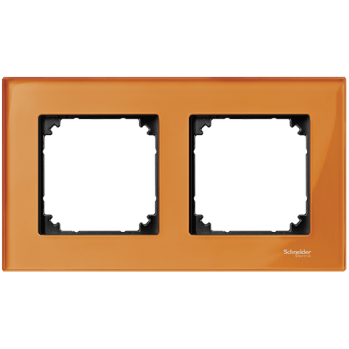 SCHNEIDER ELECTRIC MTN404202 РАМКА ДВОЙНА СТЪКЛО ОРАНЖ M-ELEGANCE GLASS MERTEN