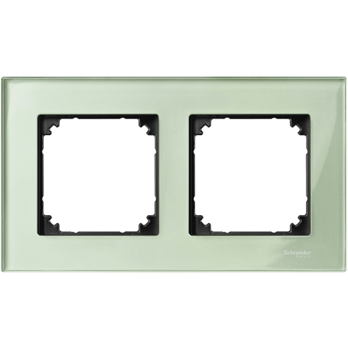SCHNEIDER ELECTRIC MTN404204 РАМКА ДВОЙНА СТЪКЛО ИЗУМРУД M-ELEGANCE GLASS MERTEN