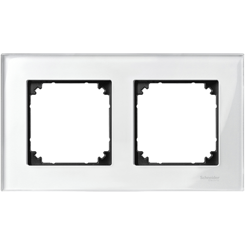 SCHNEIDER ELECTRIC MTN404219 РАМКА ДВОЙНА БЛЕСТЯЩО БЯЛО M-ELEGANCE GLASS MERTEN