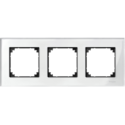 SCHNEIDER ELECTRIC MTN404319 РАМКА ТРОЙНА БЛЕСТЯЩО БЯЛО M-ELEGANCE GLASS MERTEN