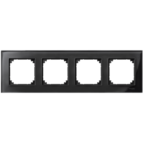 SCHNEIDER ELECTRIC MTN404403 РАМКА ЧЕТВОРНА СТЪКЛО ОНИКС M-ELEGANCE GLASS MERTEN