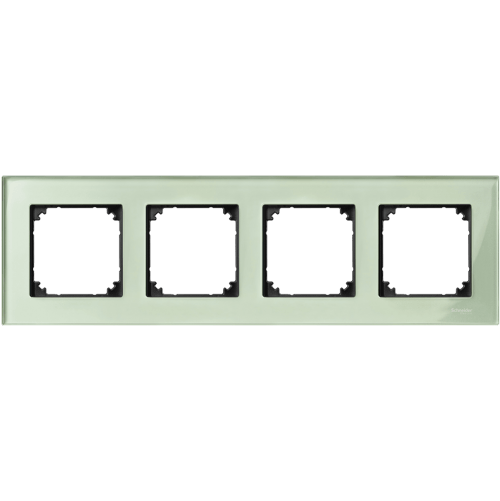SCHNEIDER ELECTRIC MTN404404 РАМКА ЧЕТВОРНА СТЪКЛО ИЗУМРУД M-ELEGANCE GLASS MERTEN