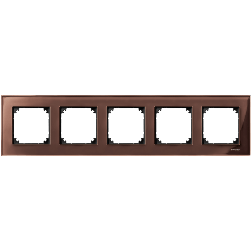 SCHNEIDER ELECTRIC MTN4050-3215 РАМКА ПЕТОРНА СТЪКЛО МАХАГОН M-ELEGANCE GLASS MERTEN