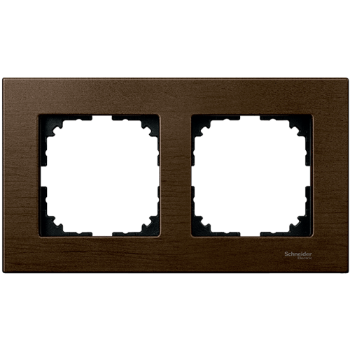 SCHNEIDER ELECTRIC MTN4052-3473 РАМКА ДВОЙНА ДЪРВО ОРЕХ M-ELEGANCE WOOD MERTEN