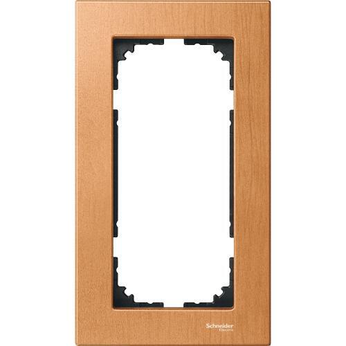 SCHNEIDER ELECTRIC MTN4058-3470 ДВОЙНА ДЪРВЕНА РАМКА БЕЗ РАЗДЕЛИТЕЛ, БУК M-ELEGANCE WOOD MERTEN