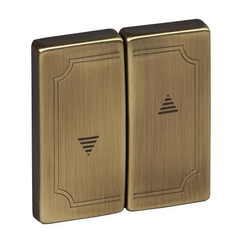 SCHNEIDER ELECTRIC MTN411543 ЛИЦЕВ ПАНЕЛ ЗА КЛЮЧ/БУТОН ЗА ЩОРИ МЕСИНГ ANTIQUE