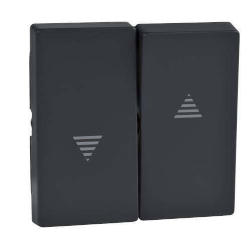 SCHNEIDER ELECTRIC MTN435514 ЛИЦЕВ ПАНЕЛ ЗА КЛЮЧ/БУТОН ЗА ЩОРИ АНТРАЦИТ SYSTEM M