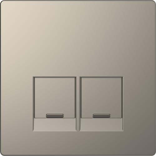 SCHNEIDER ELECTRIC MTN4572-6050 ЛИЦЕВ ПАНЕЛ ЗА 2XRJ45 МЕТАЛЕН НИКЕЛ SYSTEM DESIGN