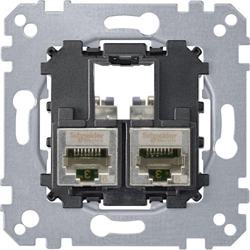 SCHNEIDER ELECTRIC MTN4576-0022 КОМП.РОЗЕТКА 2ХRJ45 КАТ.6А STP
