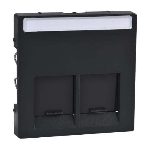 SCHNEIDER ELECTRIC MTN466514 ЛИЦЕВ ПАНЕЛ ЗА 2XRJ45 АНТРАЦИТ SYSTEM M