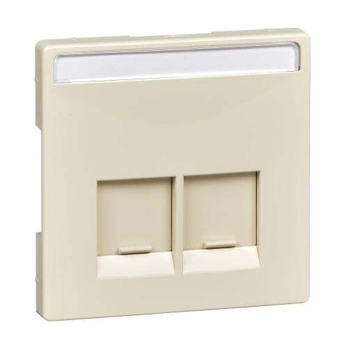 SCHNEIDER ELECTRIC MTN466644 ЛИЦЕВ ПАНЕЛ ЗА 2XRJ45 КРЕМА ANTIQUE