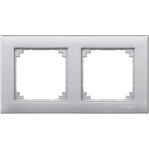 SCHNEIDER ELECTRIC MTN486260 РАМКА ДВОЙНА АЛУМИНИЙ M-PLAN MERTEN
