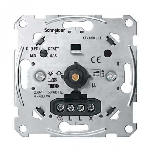 SCHNEIDER ELECTRIC MTN5134-0000 УНИВЕРСАЛЕН ДИМЕР РОТАТИВЕН 4-400VA /LED 4-200VA/ MERTEN