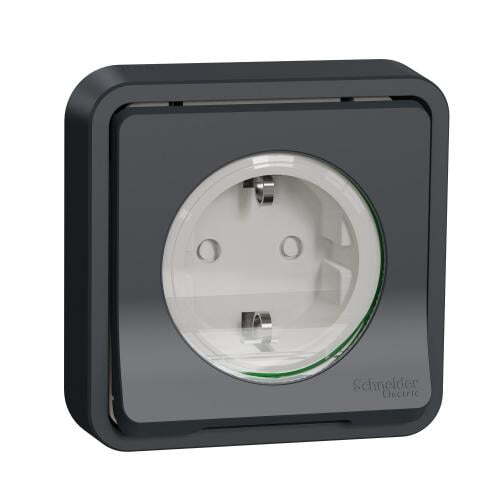 SCHNEIDER ELECTRIC ВЛАГОЗАЩИТЕН КОНТАКТ ЗА СКРИТ МОНТАЖ MUR36132 MUREVA STYL АНТРАЦИТ