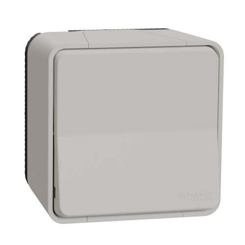 SCHNEIDER ELECTRIC ВЛАГОЗАЩИТЕН ЛИХТ БУТОН ЗА ОТКРИТ МОНТАЖ MUR39026 MUREVA STYL БЯЛ