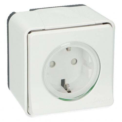 SCHNEIDER ELECTRIC ВЛАГОЗАЩИТЕН КОНТАКТ MUR39034 MUREVA STYL БЯЛ