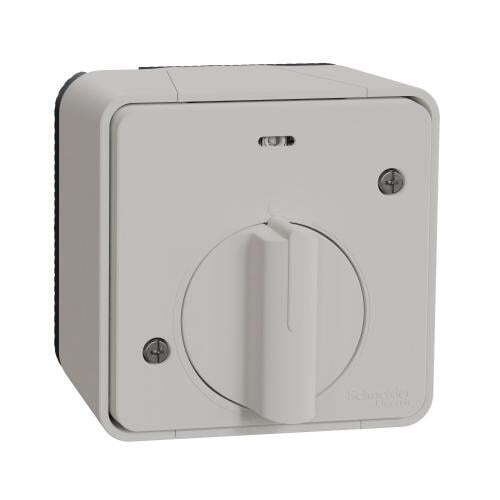 SCHNEIDER ELECTRIC КЛЮЧ С ВРЕМЕЗАКЪСНЕНИЕ ЗА ОТКРИТ МОНТАЖ, MUR39067 MUREVA STYL БЯЛ