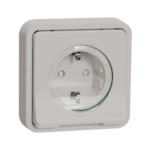 SCHNEIDER ELECTRIC ВЛАГОЗАЩИТЕН КОНТАКТ ЗА СКРИТ МОНТАЖ MUR39132 MUREVA STYL БЯЛ