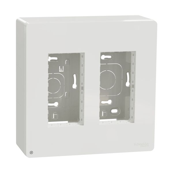 SCHNEIDER ELECTRIC NEW UNICA СТЕННА КУТИЯ, 2 КОЛОНИ, АНТИБАКТ., БЯЛА